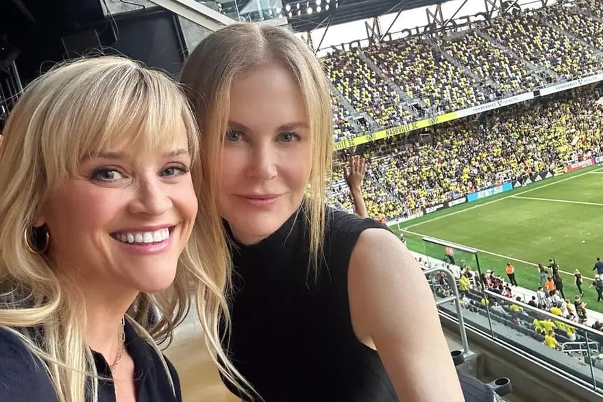 Resee Whiterspoon y Nicole Kidman en la final del Inter de Miami y el Nashville SC. Desde abril del 2022, Witherspoon es socia del Nashville SC