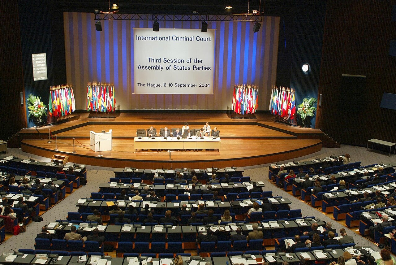 La Corte Penal Internacional en su asamblea de 2004.