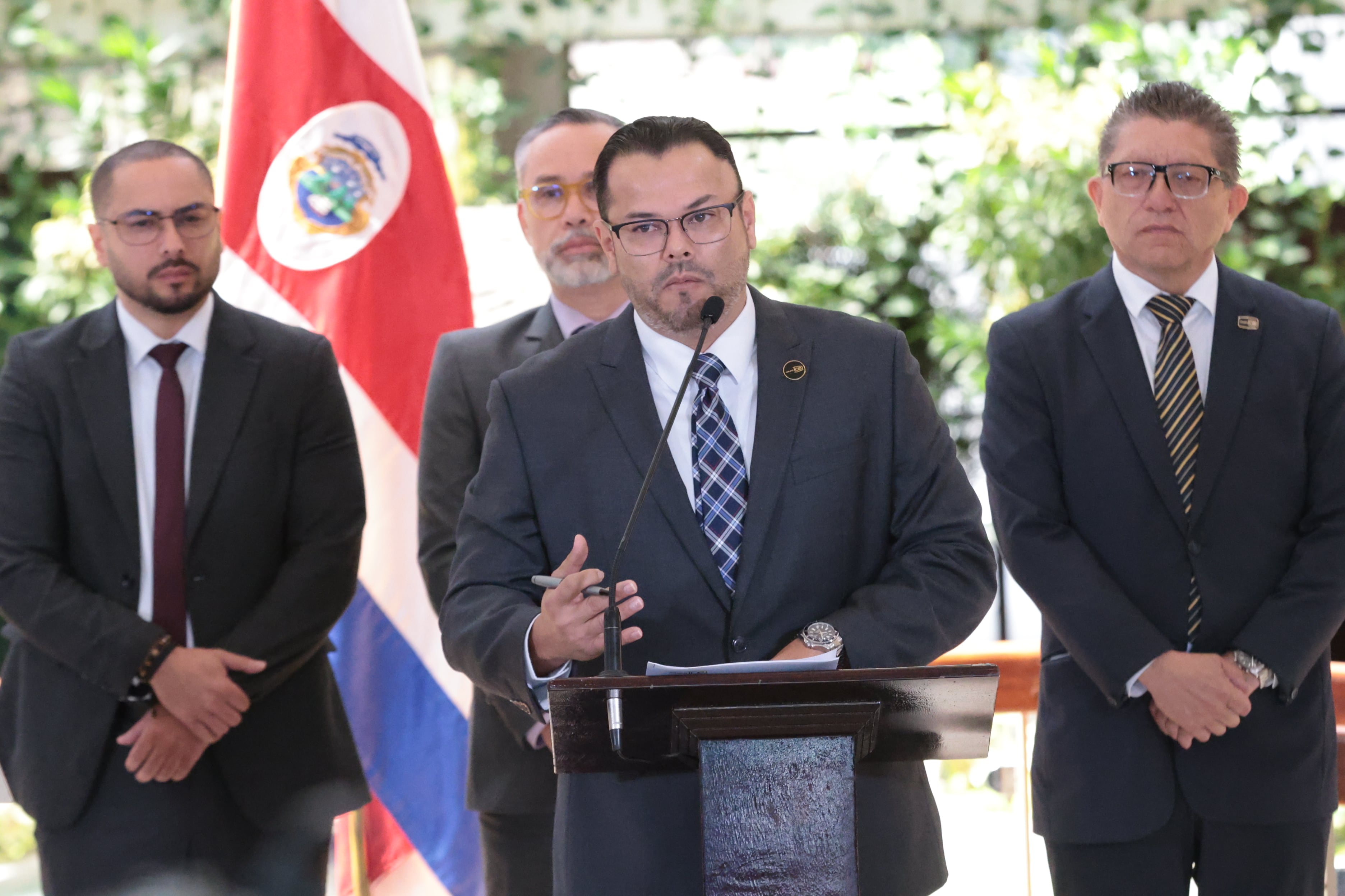 Conferencia de prensa en casa presidencial sobre ataque cibernético / foto John Durán