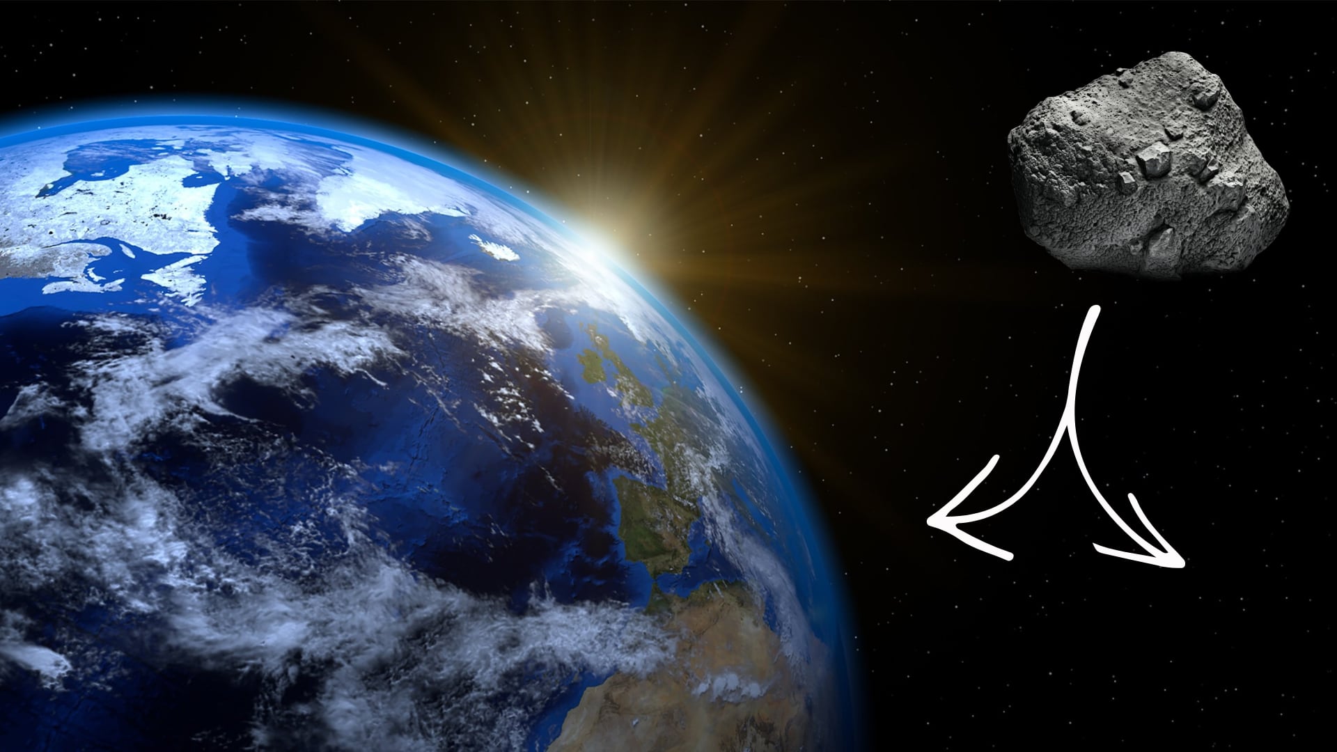 Imagen ilustrativa del asteroide 2024 YR4, cuya probabilidad de impacto con la Tierra ha sido reducida drásticamente por la NASA tras un análisis actualizado de su órbita.