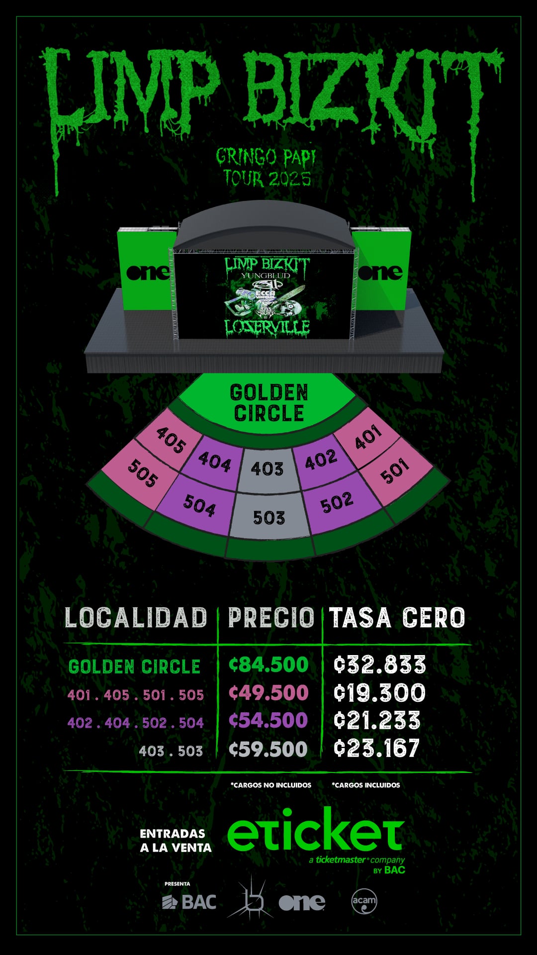 Limp Bizkit estará en Costa Rica el dos de diciembre en Parque Viva.