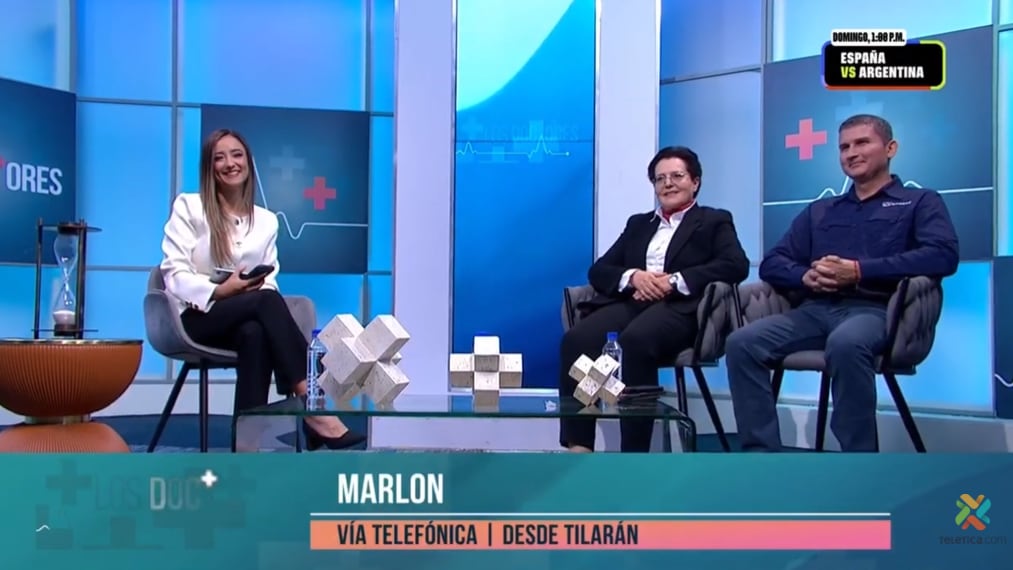 La llamada de Marlon fue muy significativa para Juan Bautista Esquivel y para quienes lo escucharon en 'Los Doctores' de Teletica.
