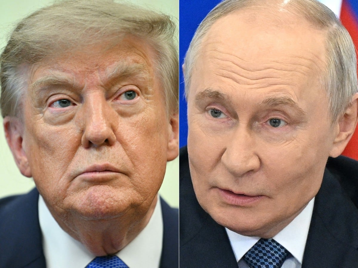 Esta combinación de fotografías, creada el 11 de agosto de 2026, muestra (de izq. a der.) al presidente de Estados Unidos, Donald Trump, en el Despacho Oval de la Casa Blanca, en Washington D. C., el 10 de agosto de 2026.