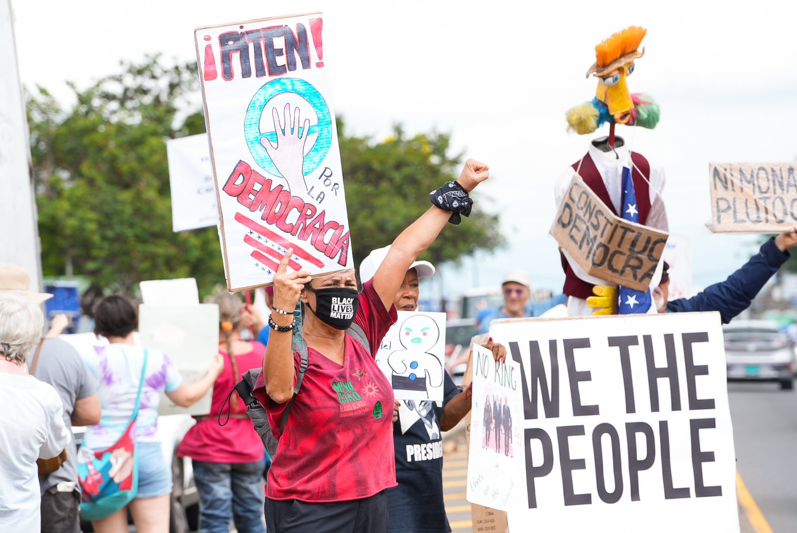 14/06/2025. Protesta contra el gobierno de Donald Trump. Embajada de Estados Unidos, Pavas. Fotografía: Lilly Arce.