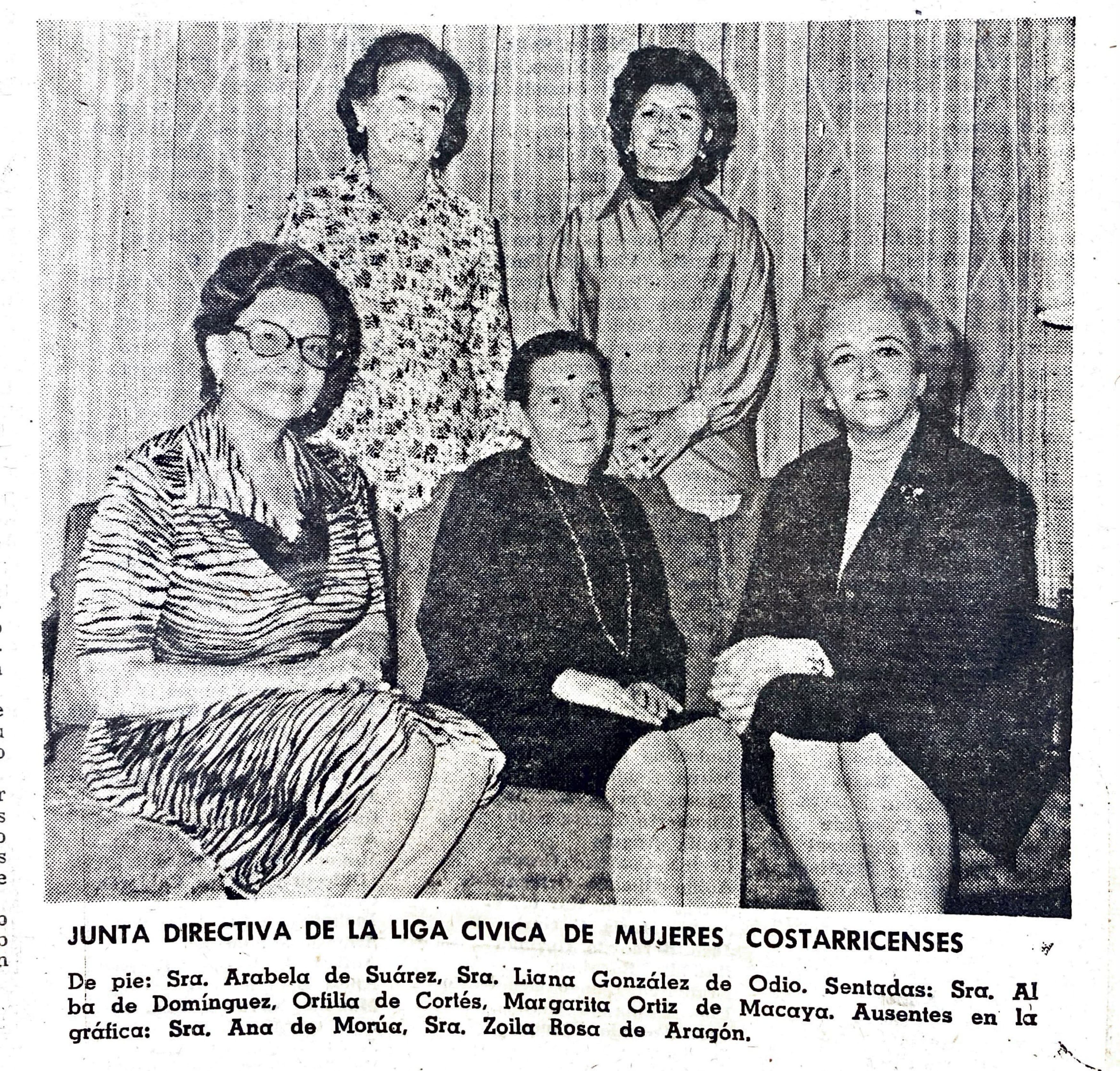 Liga Cívica de las Mujeres Costarricenses respalda creación de un partido único de oposición.