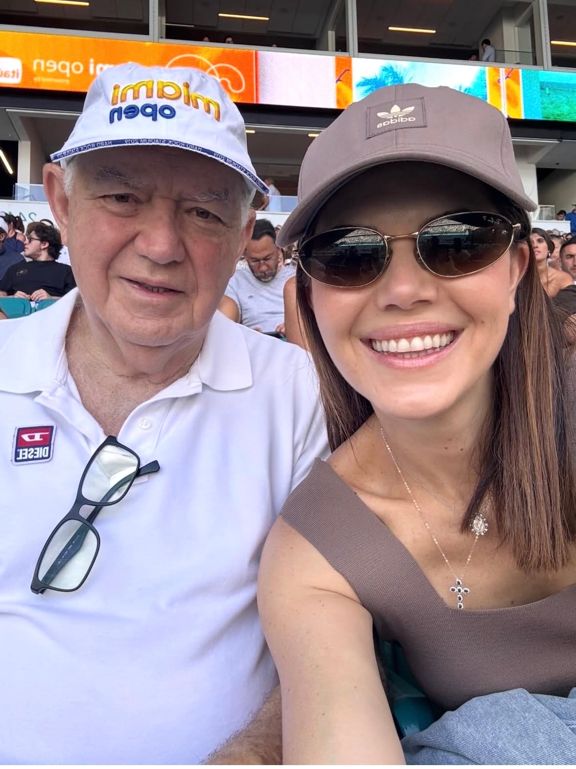 Carolina Jaikel y su papá, Rodrigo Jaikel, comparten la pasión por el tenis.