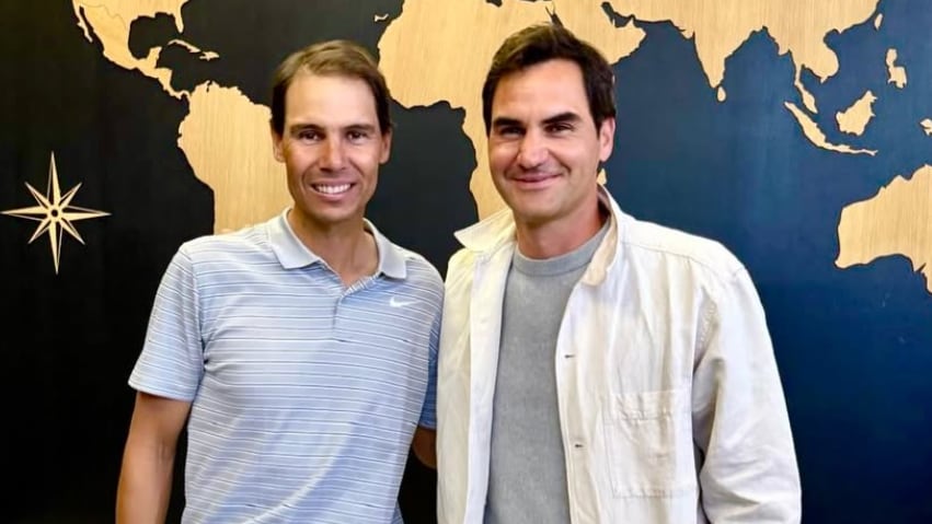 Una fotografía compartida por Nadal junto a Federer llamó la atención de los aficionados y abrió un debate sobre su transformación física.