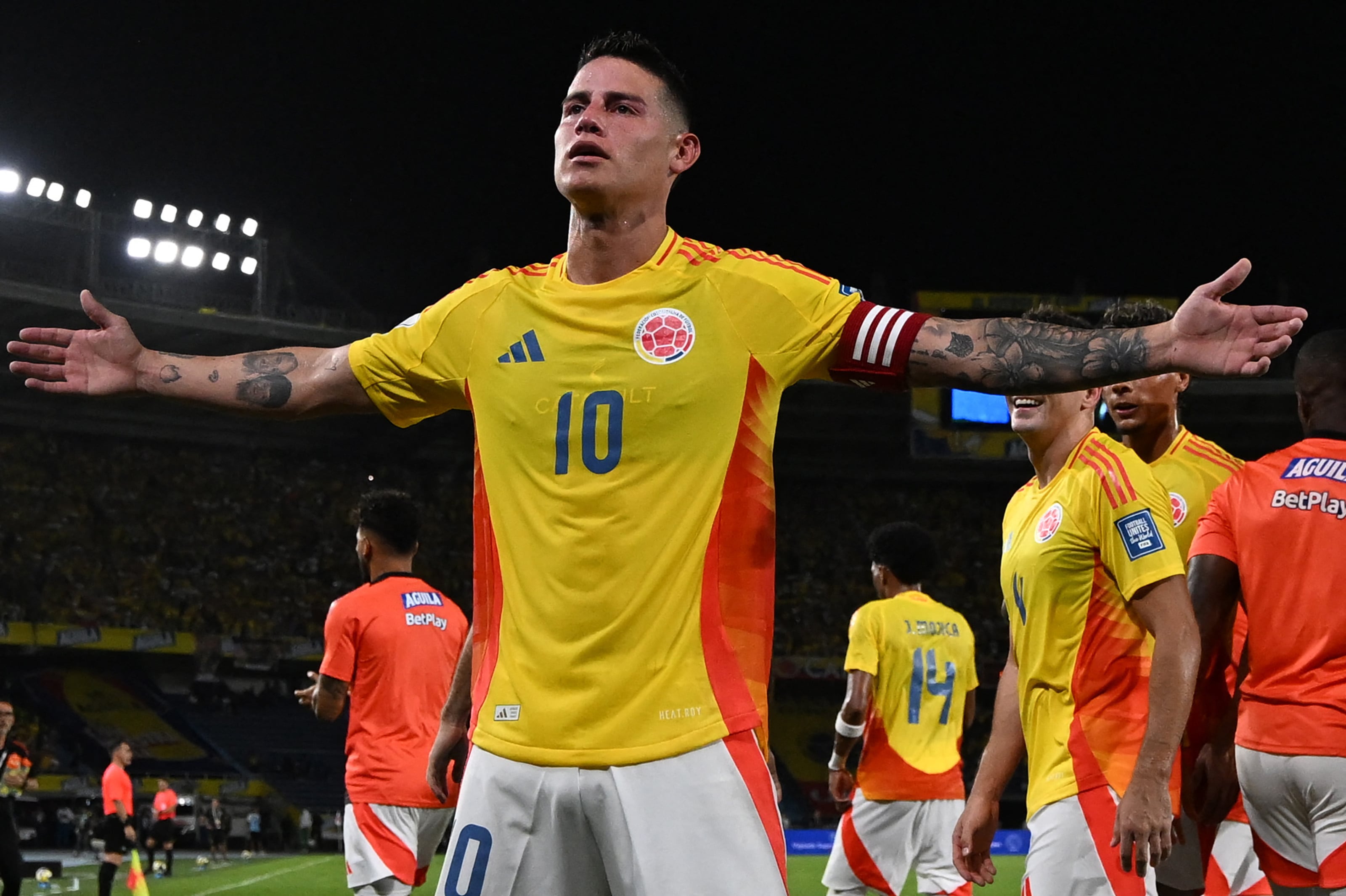 Colombia es uno de los países sudamericanos clasificados al Mundial 2026. James Rodríguez es uno de sus grandes referentes.