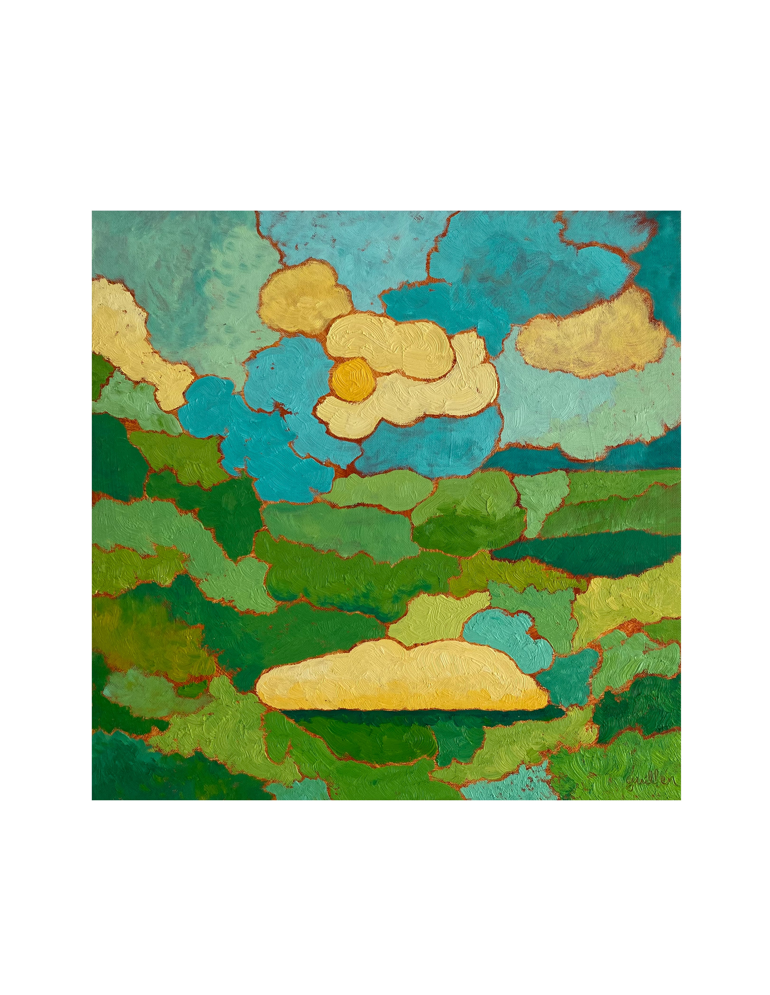 'Nubes', obra de Sergio Guillén que se puede apreciar en la Galería UCR, en el edificio de Rectoría de la Universidad de Costa Rica.