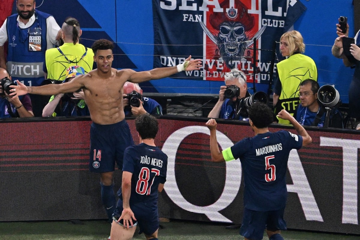 Desire Doué anotó el tercer gol del PSG ante el Inter de Milán.