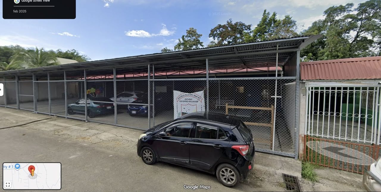 Fachada de la Escuela de Villa del Mar 1 en Limón incluida dentro del expediente del llamado caso Traición que investiga el Ministerio Público contra personas ligadas al llamado Cartel del Caribe Sur.