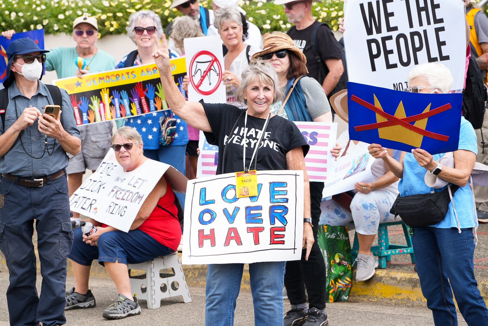 14/06/2025. Protesta contra el gobierno de Donald Trump. Embajada de Estados Unidos, Pavas. Fotografía: Lilly Arce.