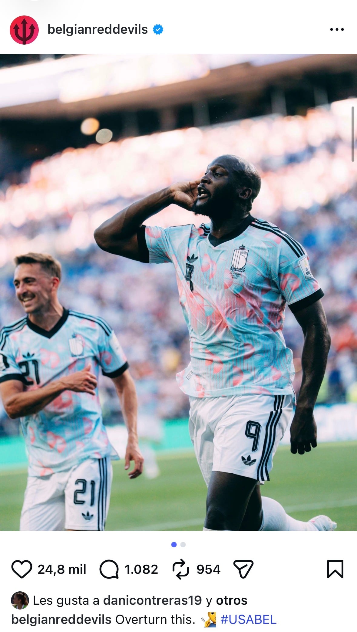 Este posteo en la cuenta de la Selección de Bélgica se viralizó de inmediato, luego de la eliminación de Estados Unidos en el Mundial 2026.