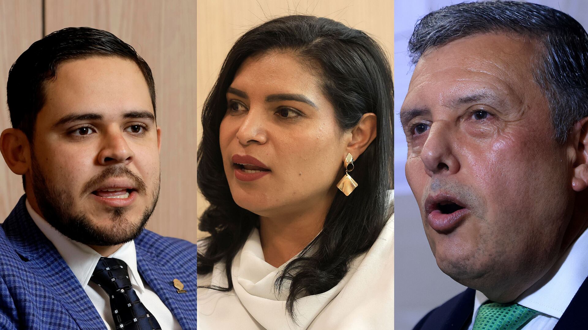 Diputados Carlos Felipe García, Johana Obando y Óscar Izquierdo