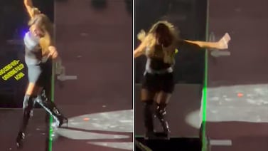 Famosa actriz venezolana sufre aparatosa caída durante show: vea el incómodo momento