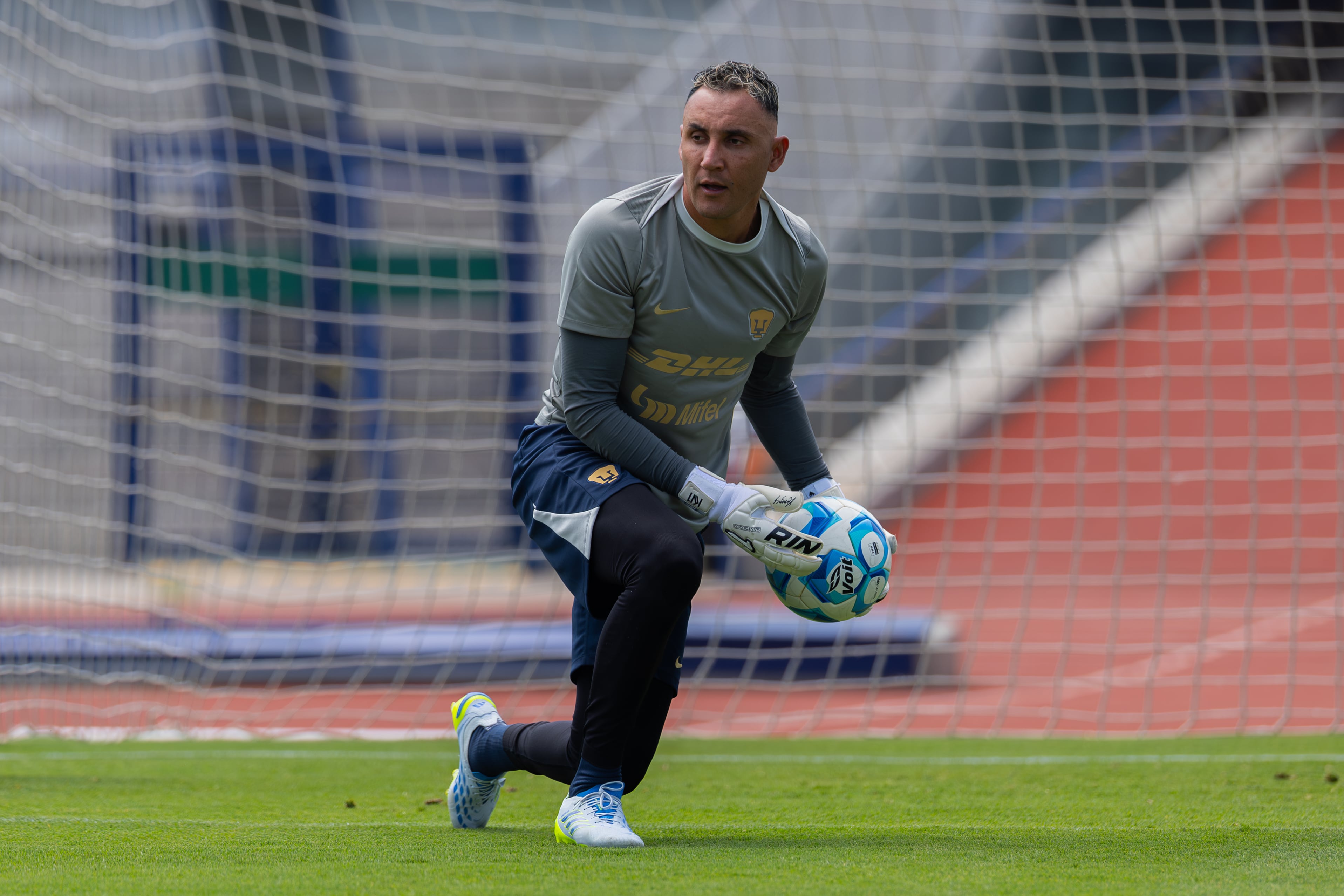 Keylor Navas en un entrenamiento de Pumas, el jueves anterior.
