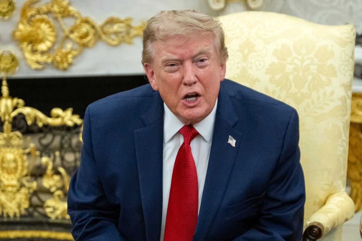 Donald Trump en la agitada conferencia de prensa de este 17 de agosto en la Casa Blanca.