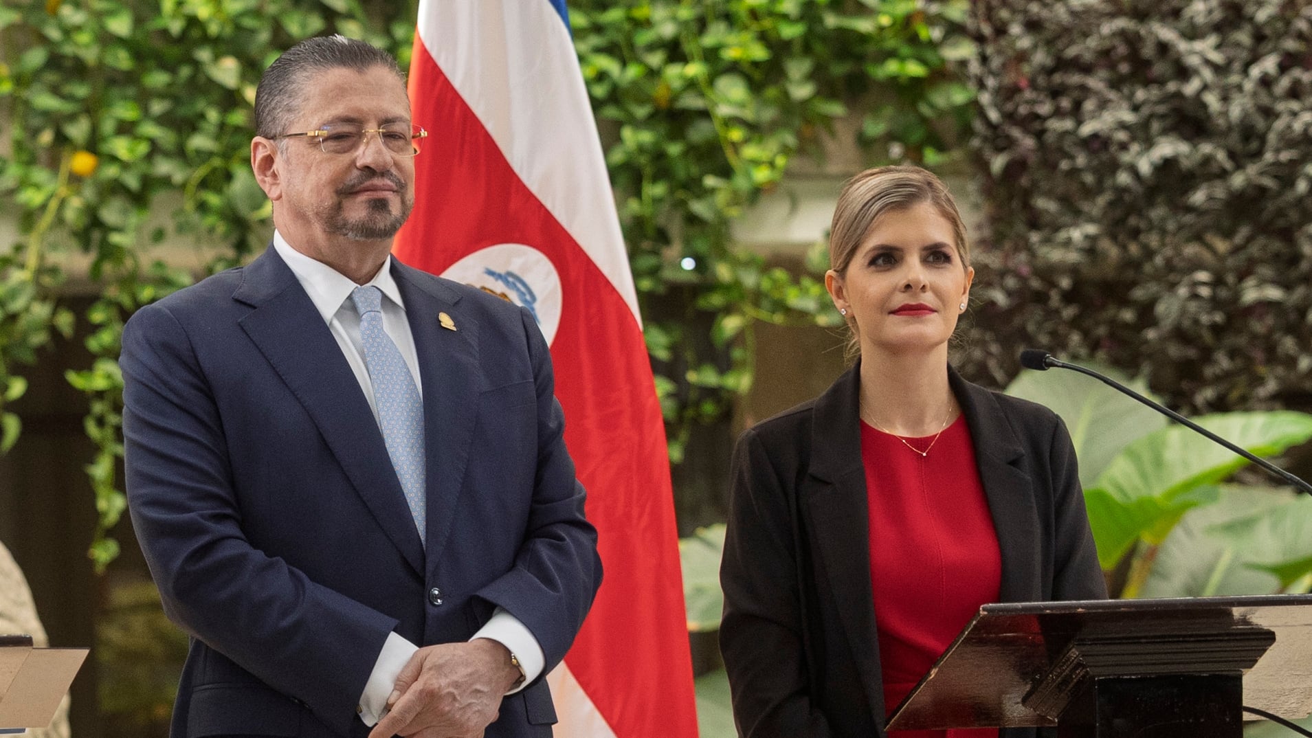 22/06/2026, San José, Casa Presidencial, conferencia de prensa de la presidenta Laura Fernández junto al ministro de Hacienda Rodrigo Chaves.