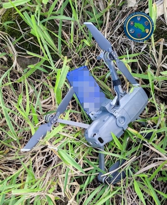 Dron usado para intentar introducir marihuana y celulares a cárcel de San Carlos. Foto MSP.