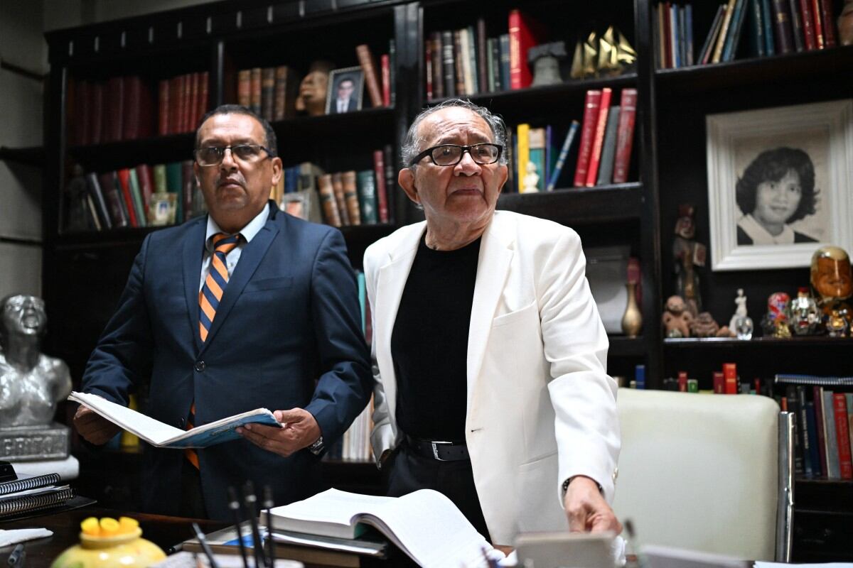 (FILES) This picture taken on February 2, 2023, shows a general view of the newly inaugurated "Terrorist Confinement Centre" (CECOT), at a secluded rural area in a valley near Tecoluca, 74 km southeast of San Salvador. Lawyers hired by the Venezuelan government last week requested El Salvador's President Nayib Bukele to open "communication channels" to solve the case of 252 Venezuelan migrants imprisoned in this country after being deported by the United States, yet their efforts have been unsuccessful. (Photo by Marvin RECINOS / AFP)