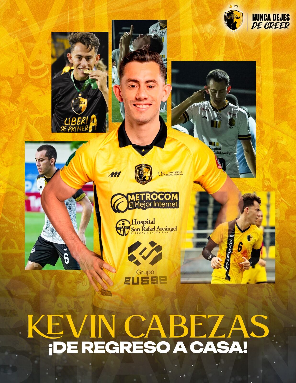 Kevin Cabezas firmó por un año con el Municipal Liberia.