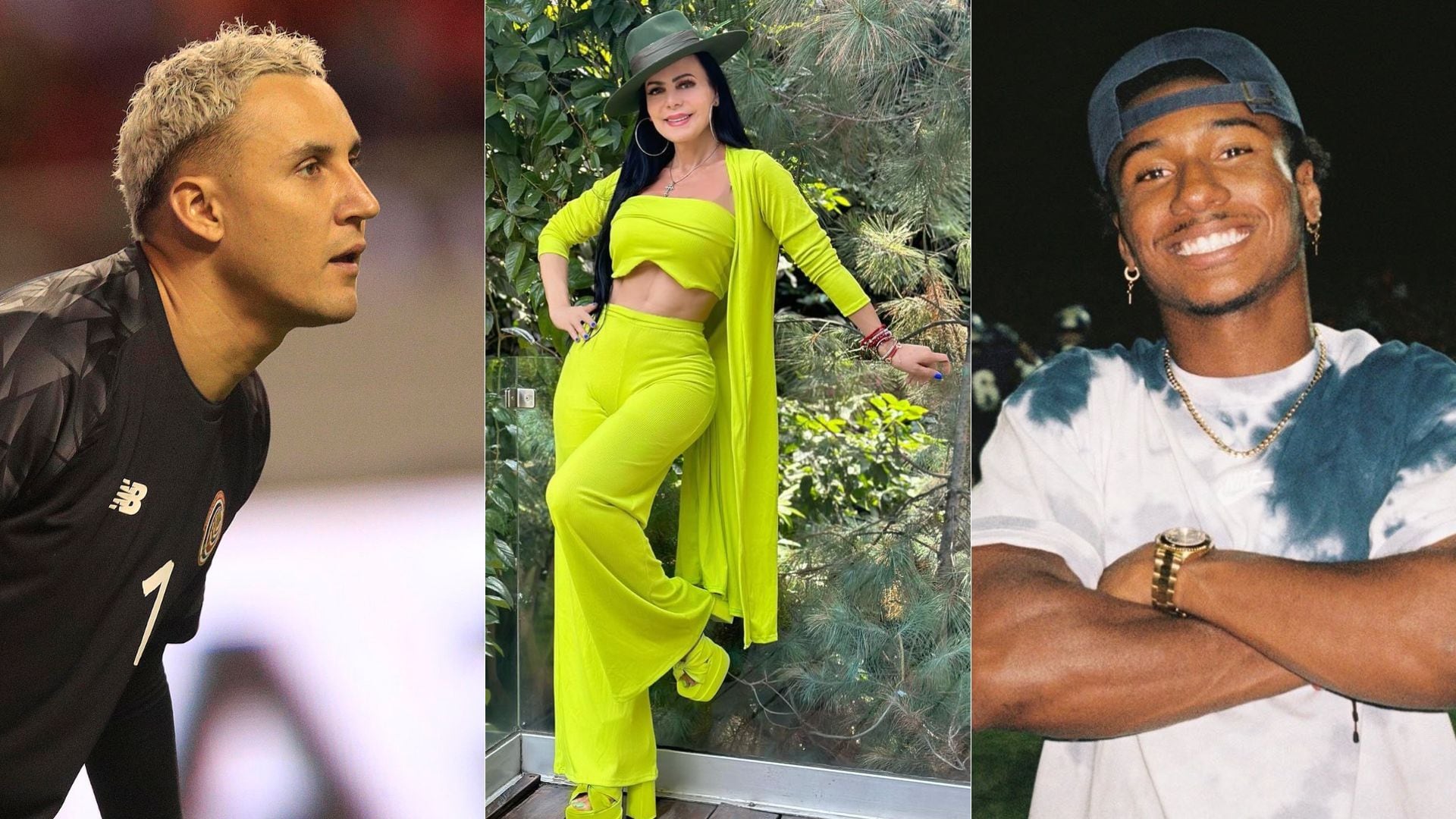 Retratos por separado de Keylor Navas, Maribel Guardia y Donald de la Haye, tres de los costarricenses con más seguidores en Instagram.