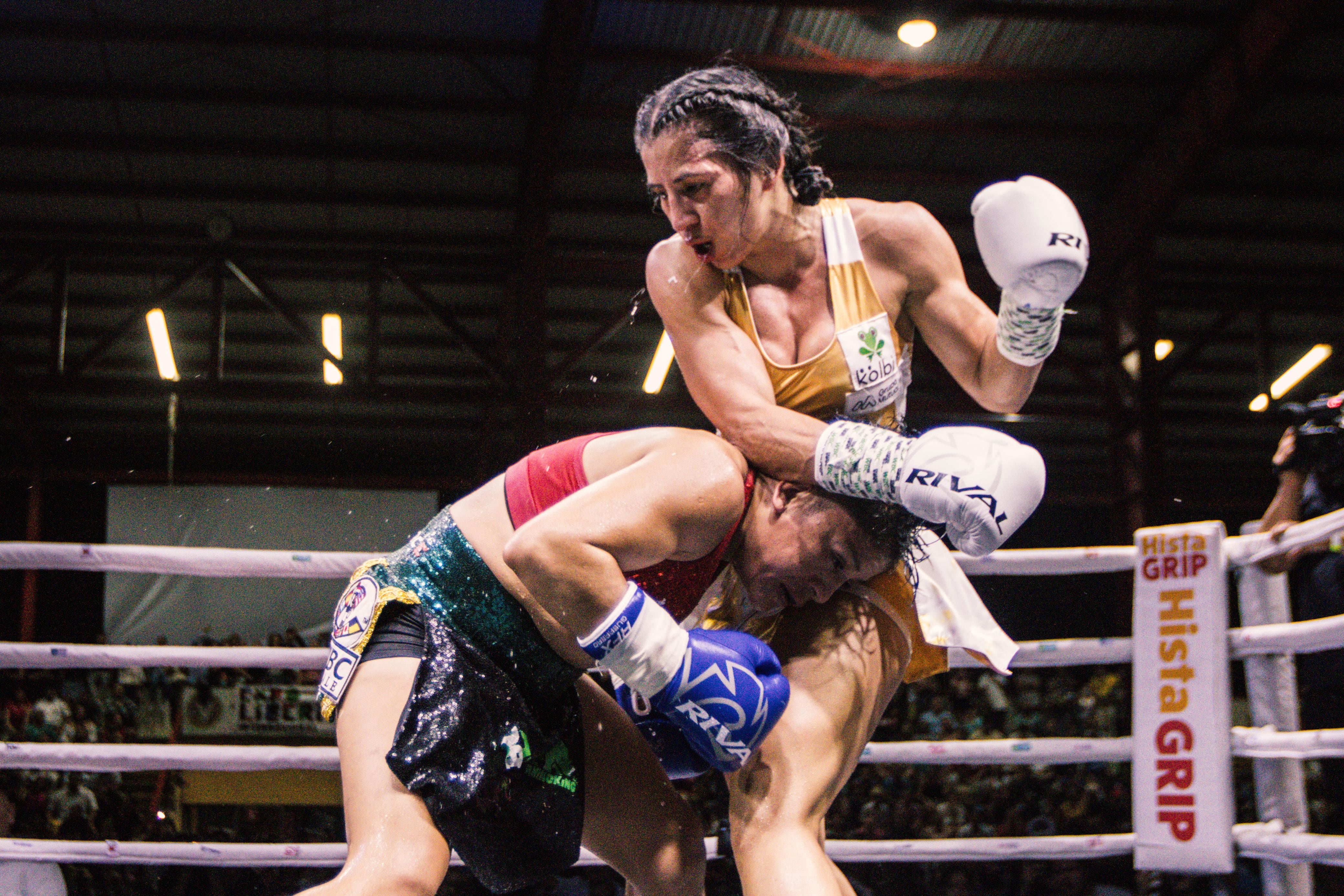 01/11/2024 Liberia. La boxeadora costarricense, Yokasta Valle enfrentó a la mexicana Elizabeth López por el título del Consejo Mundial de Boxeo (WBC por sus siglas en inglés), uno de los que nunca había ganado. Foto: Ronny Yax