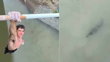 Policía frustra peligrosa hazaña de ‘influencer’ argentino sobre el río Tárcoles