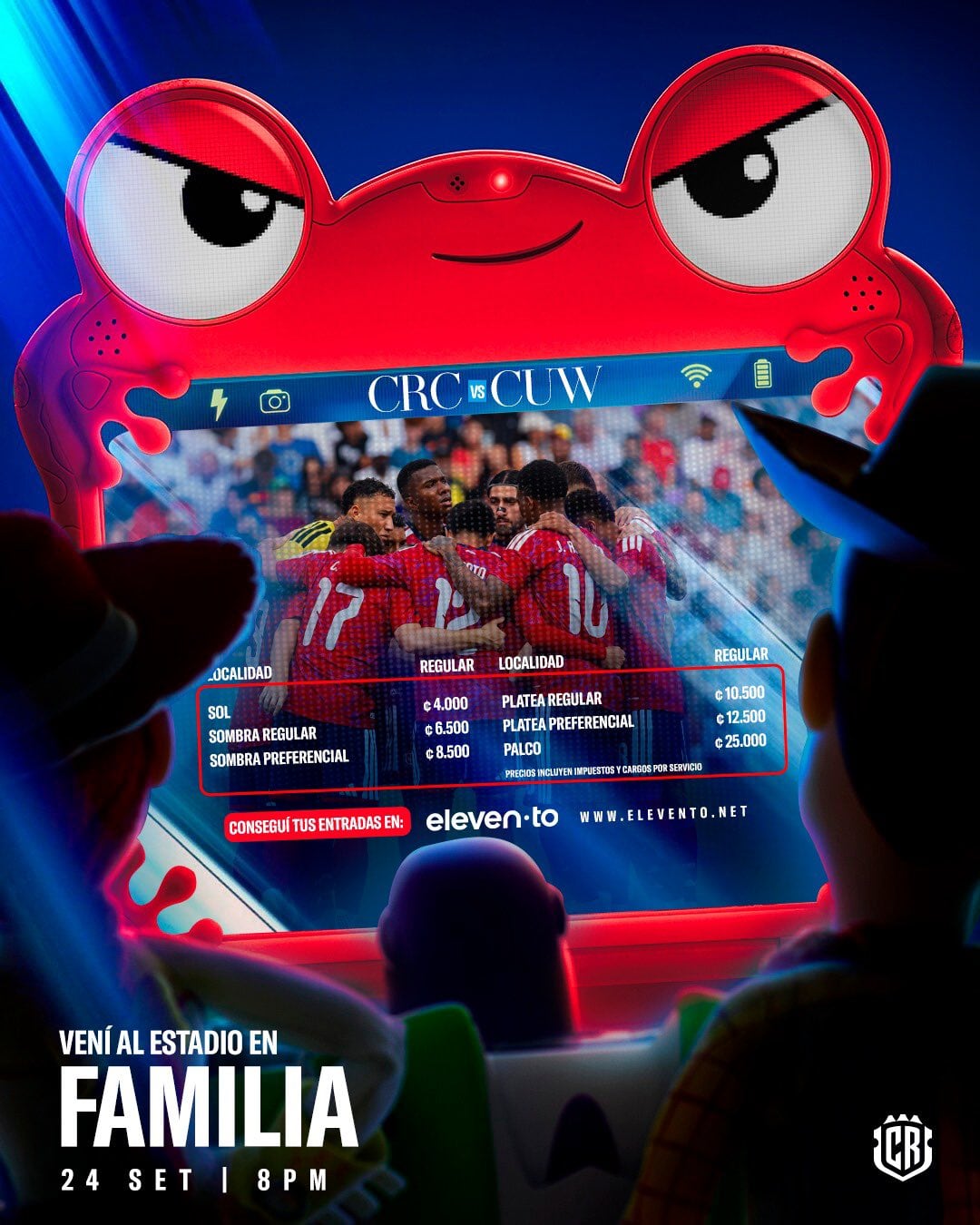 Estos son los precios de las entradas para el partido entre Costa Rica y Curazao.