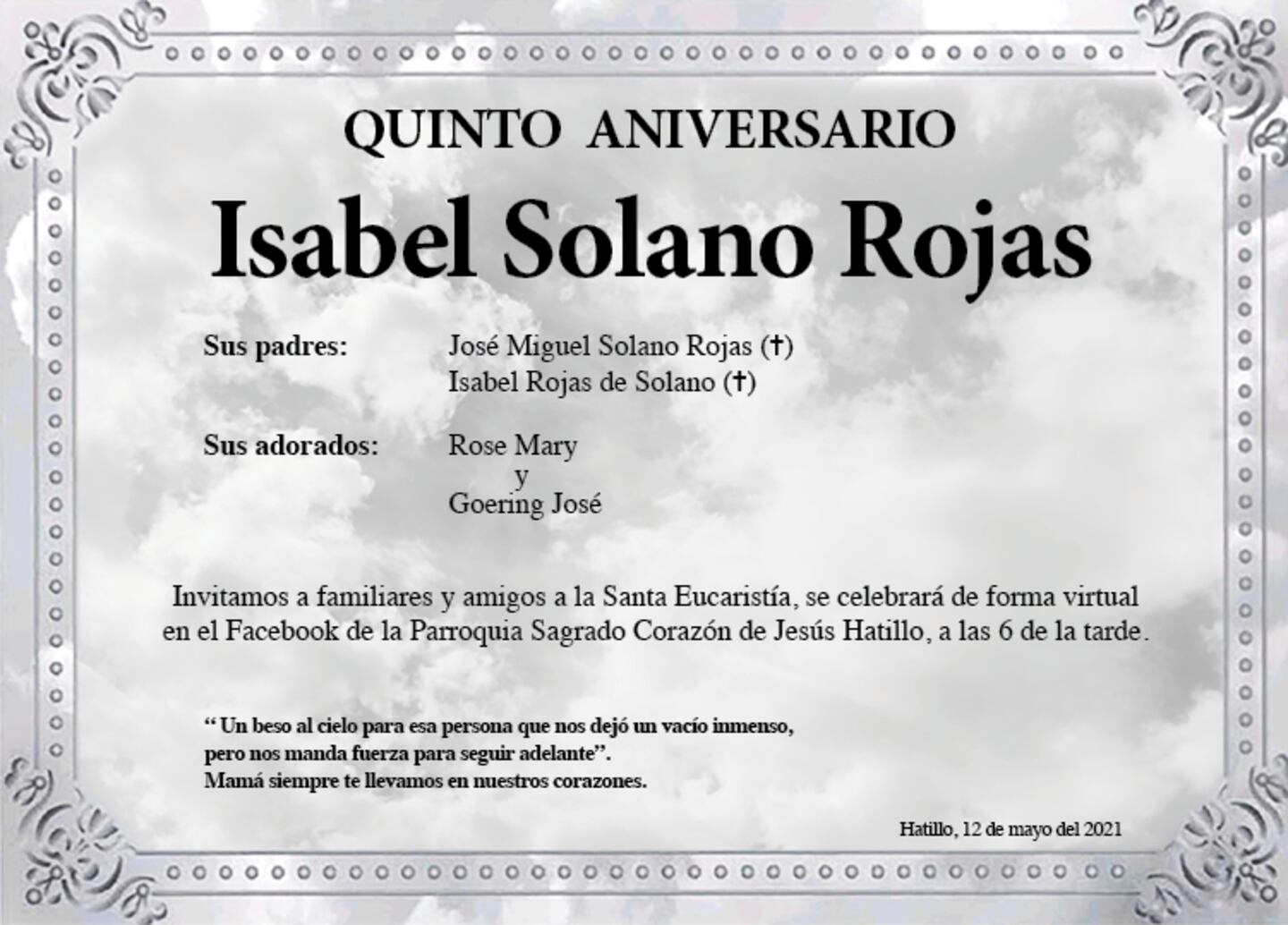 Isabel Solano Rojas | La Nación