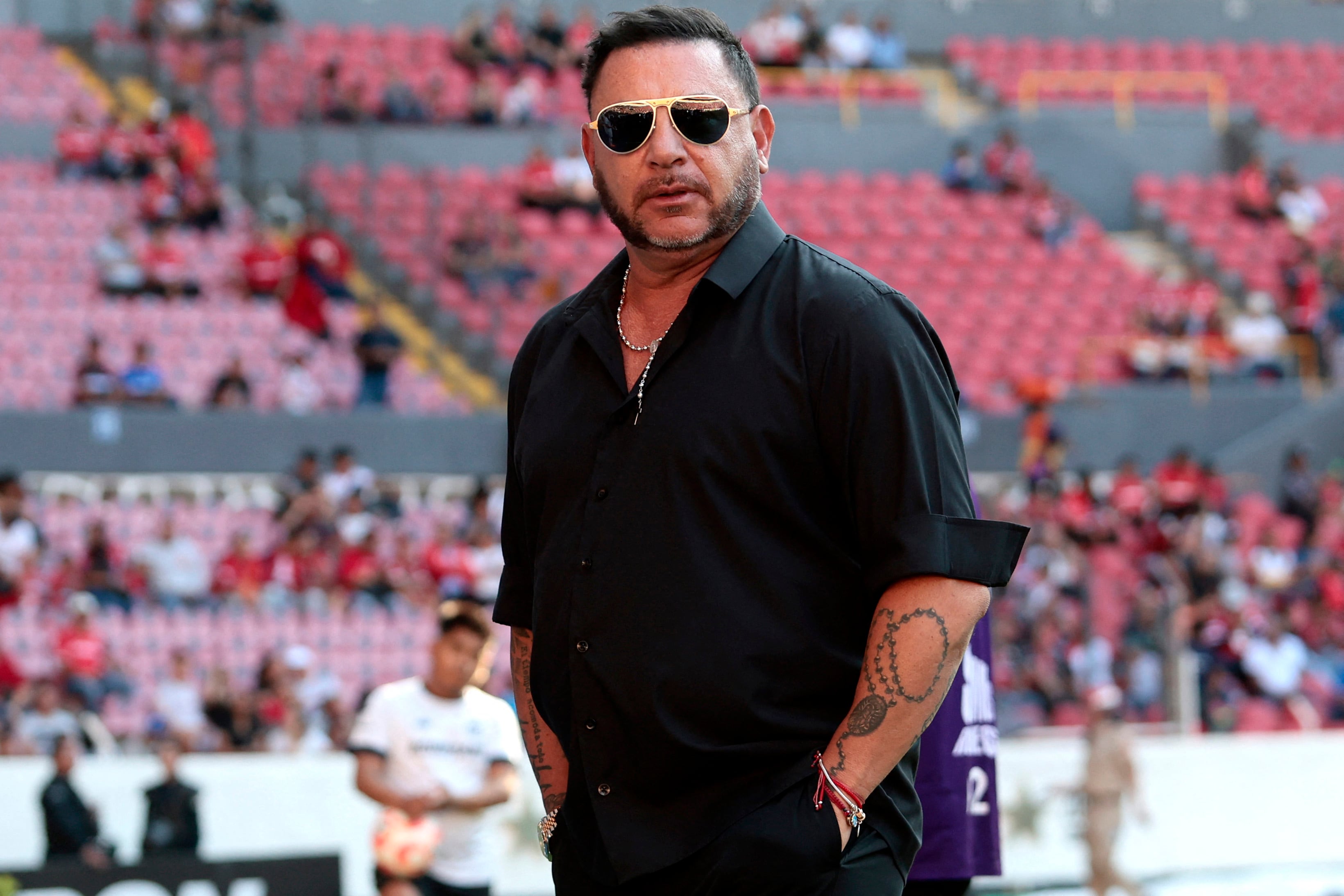 Antonio Mohamed, entrenador del Toluca, antes de un partido con su equipo por la Liga MX. Al momento de ganar el título, se acordó de David Faitelson.