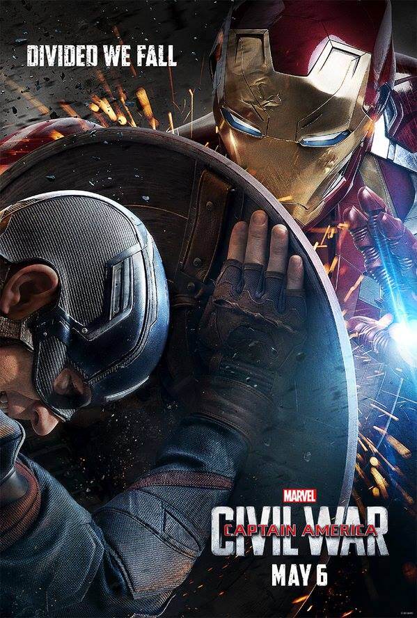 Este es uno de los afiches oficiales de 'Capitán América: Guerra Civil'.