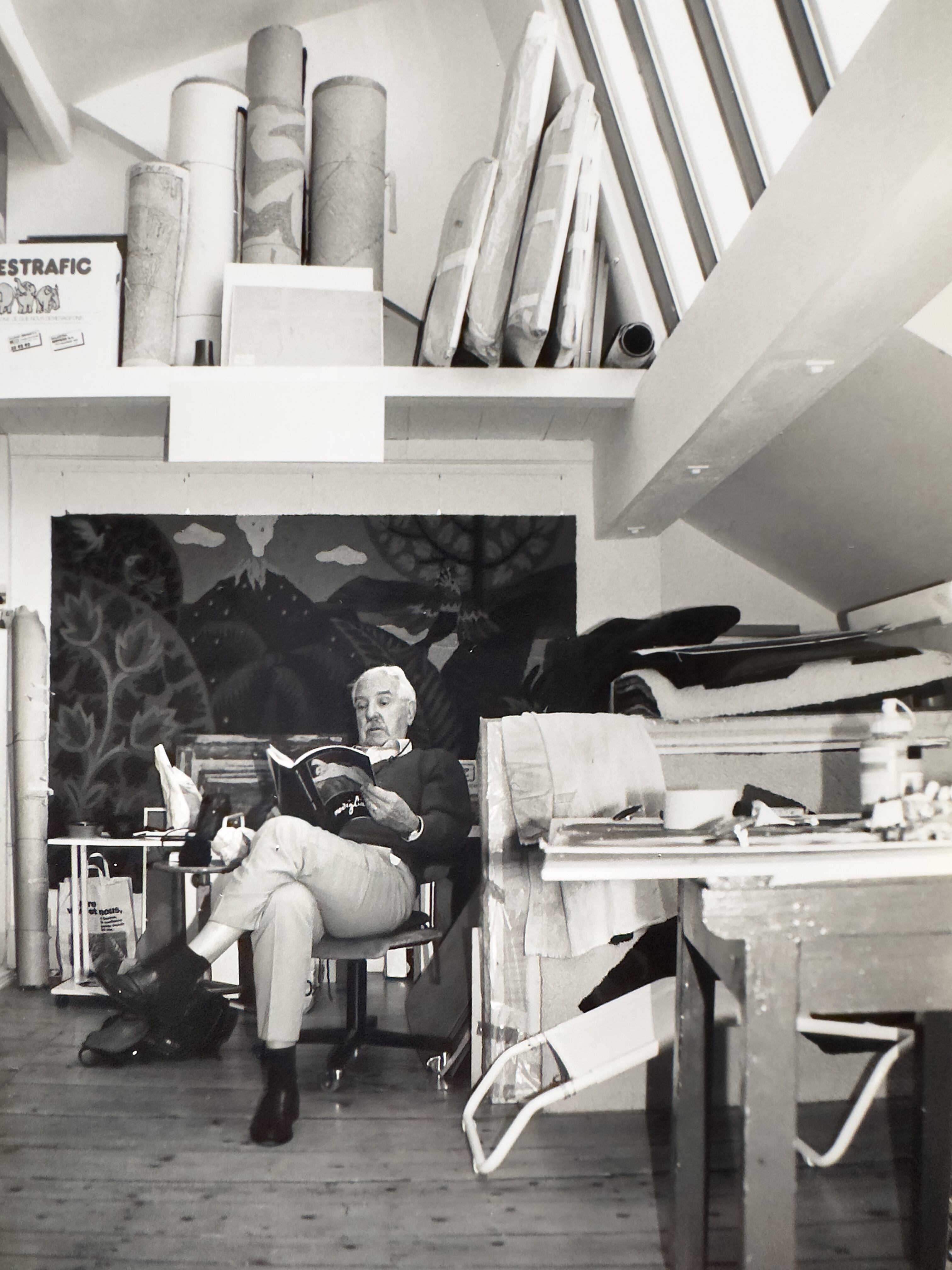 Jean Pierre Guillermet en su taller en la Vielle Ville en Ginebra.