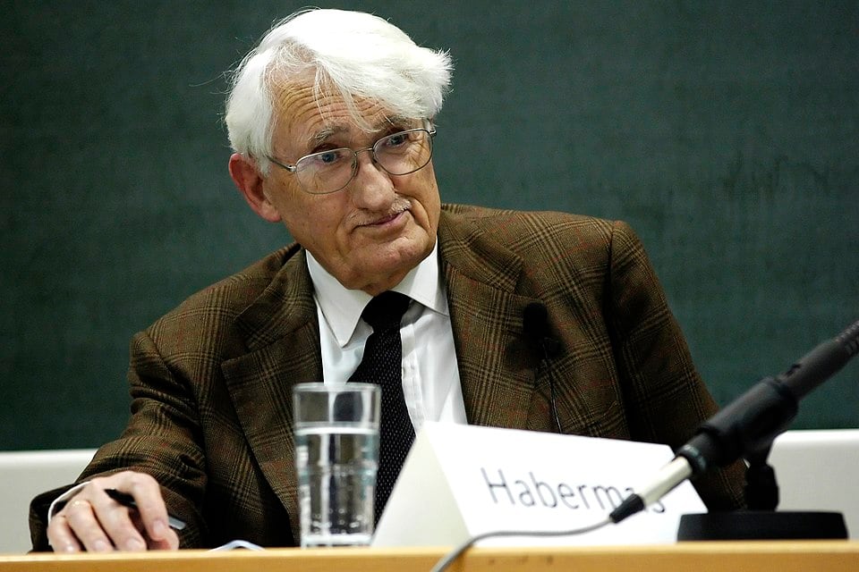 El filósofo alemán Jürgen Habermas en una conferencia en Múnich, en el 2008.