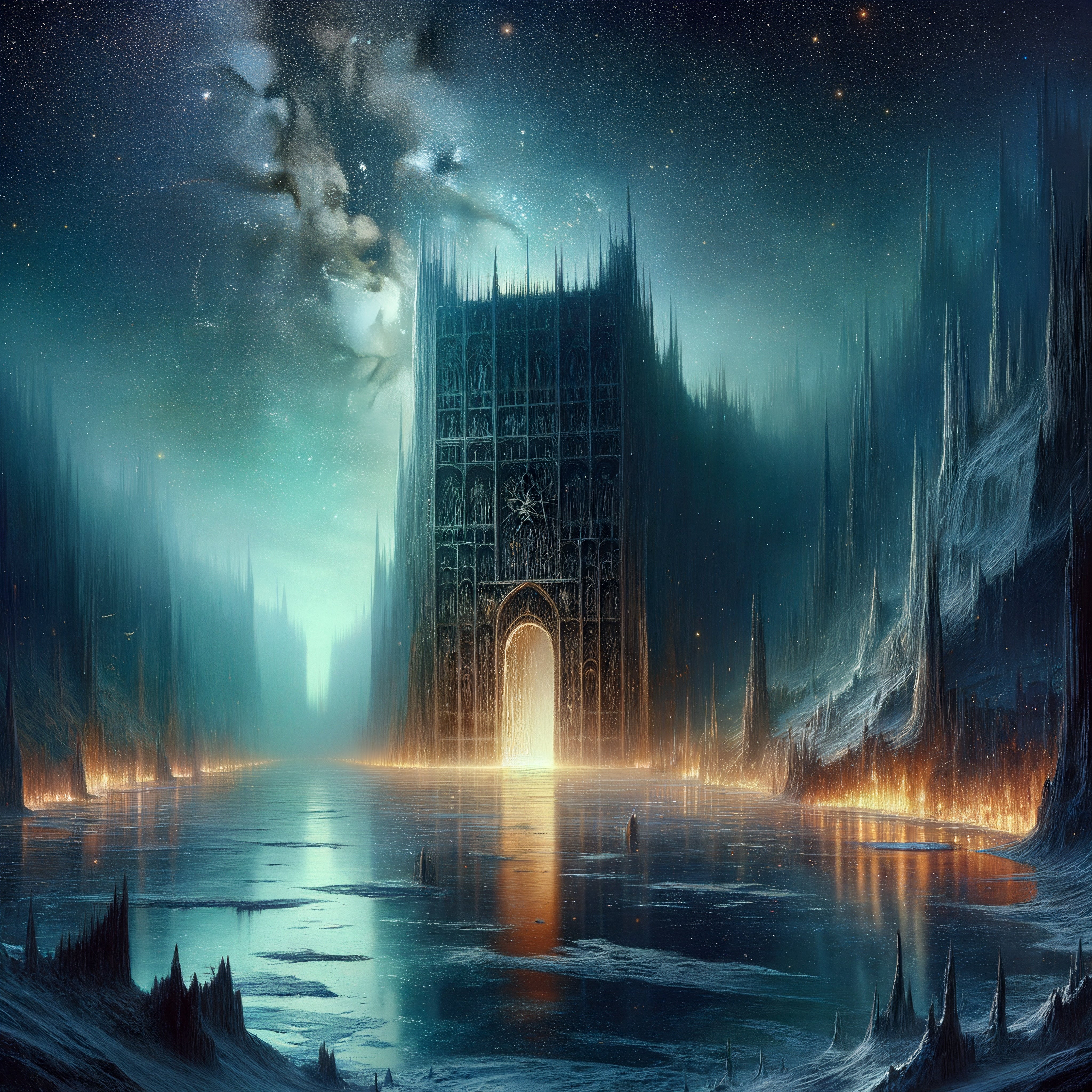 Lago Cocytus, el lago congelado del noveno círculo del infierno, que describe Dante