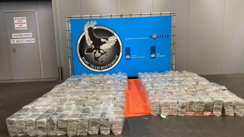 Un millonario cargamento de cocaína oculto en un contenedor de piña proveniente de Costa Rica fue descubierto en Rotterdam, Holanda en Europa. Foto: Tomada del MInisterio Público de Rotterdam