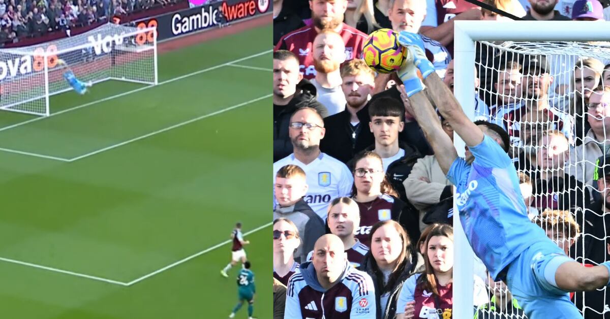 Justin Kluivert intentó un gol que Martínez detuvo con una espectacular volada al ángulo. Foto: Captura/ AFP