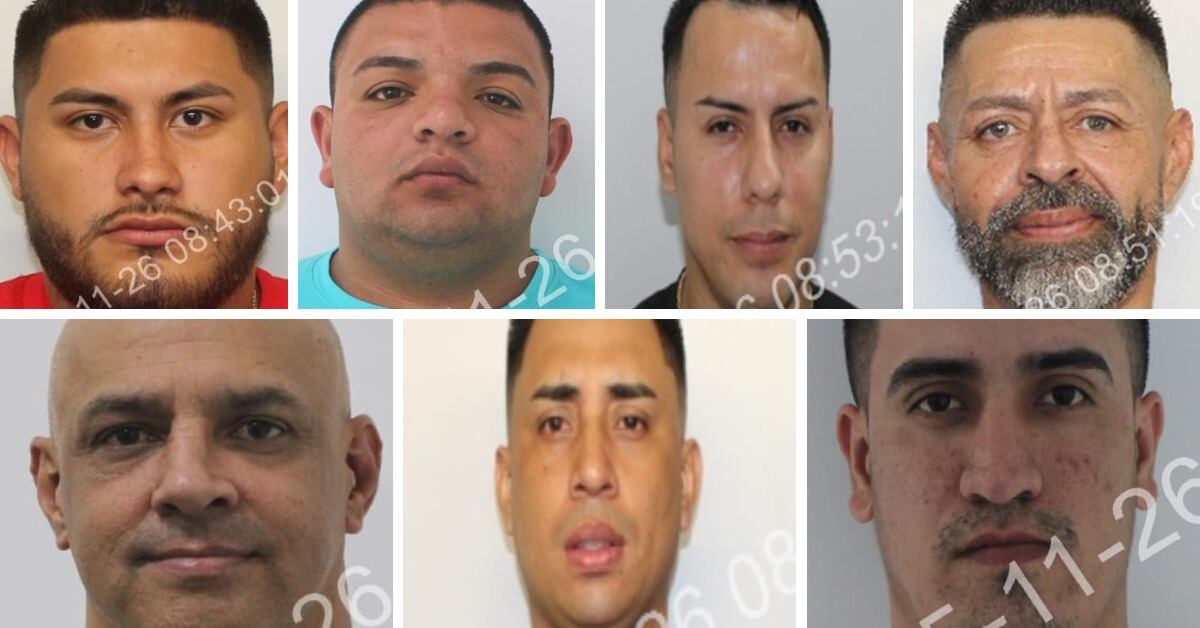 Estas son las imágenes divulgadas por el OIJ de los siete sujetos en fuga y que estarían ligados a la banda de Shaggy.
