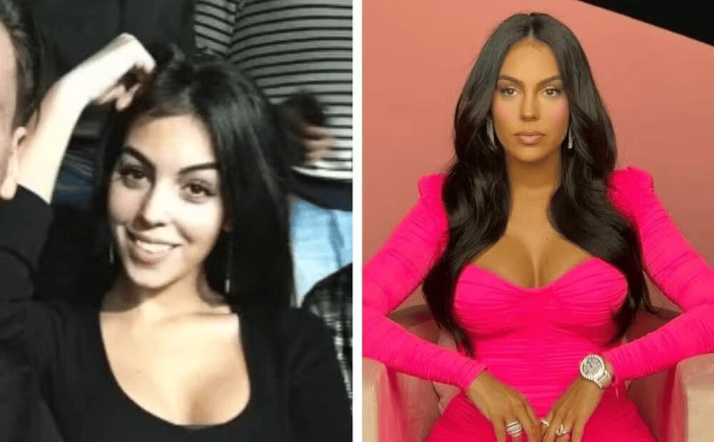 Las imágenes actuales y pasadas de Georgina Rodríguez generaron comparaciones tras el anuncio de su compromiso con Cristiano Ronaldo.