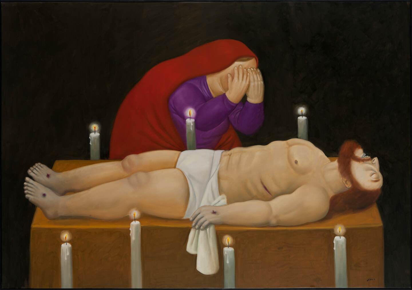 exhibición de Fernando Botero en Costa Rica.
Fotografías exposición Viacrucis: la pasión de Cristo. Cristo ha muerto (2011) 134x 191.1 cm
USO EXCLUSIVO: Estas fotografías se brindan de manera oficial por parte de la Oficina de Comunicaciones del Centro Costarricense de Ciencia y Cultura (CCCC) al medio de comunicación REVISTA ANCORA - LA NACIÓN con uso exclusivo para ilustrar información referente a la exhibición “Viacrucis: la pasión de Cristo” que se presentará en la Galería Nacional de Costa Rica del 20 de julio al 20 de octubre. NO pueden ser cedidas a terceros, ni usadas para ningún otro fin. Se solicita confidencialidad en el uso de dichas imágenes.
