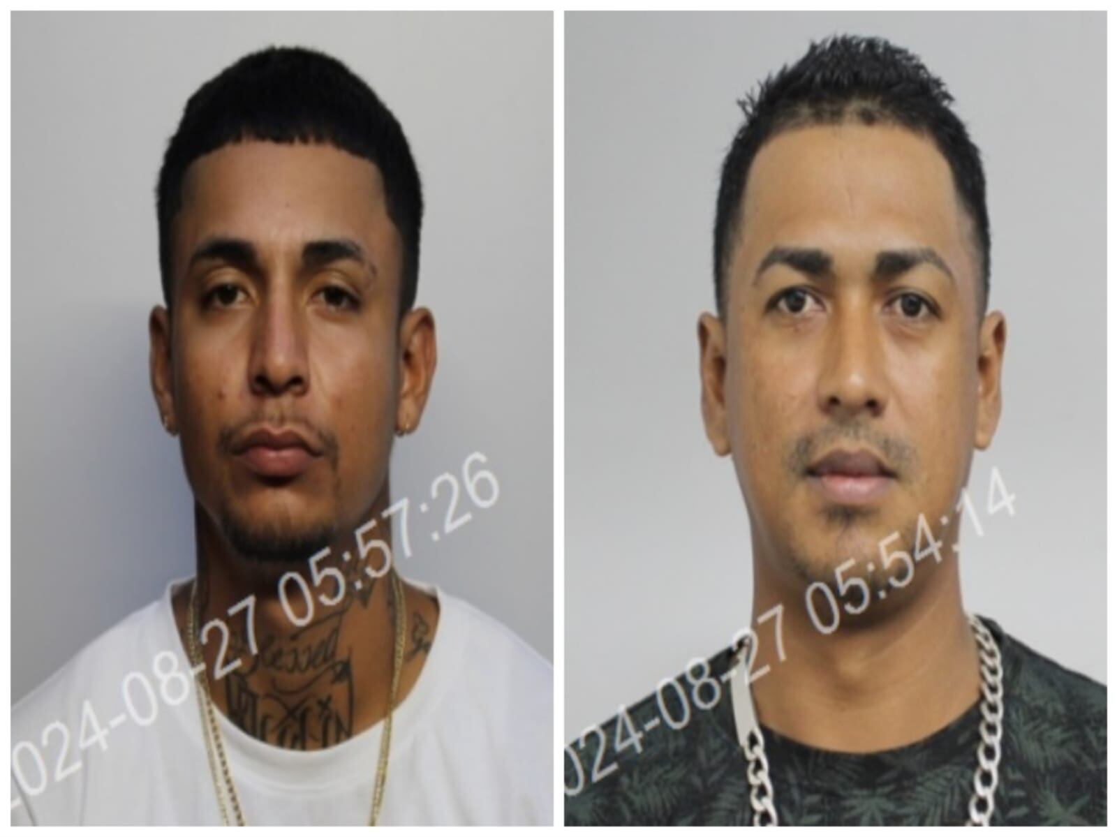 Eddy Martínez Angulo y Jonathan Pérez Sánchez, son buscados por el OIJ como sospechosos del triple homicido del 24 de agosto en Matina que cobró la vida de una mujer embarazada y su hijo de 11 años, que falleció dos días después. Foto: OIJ.