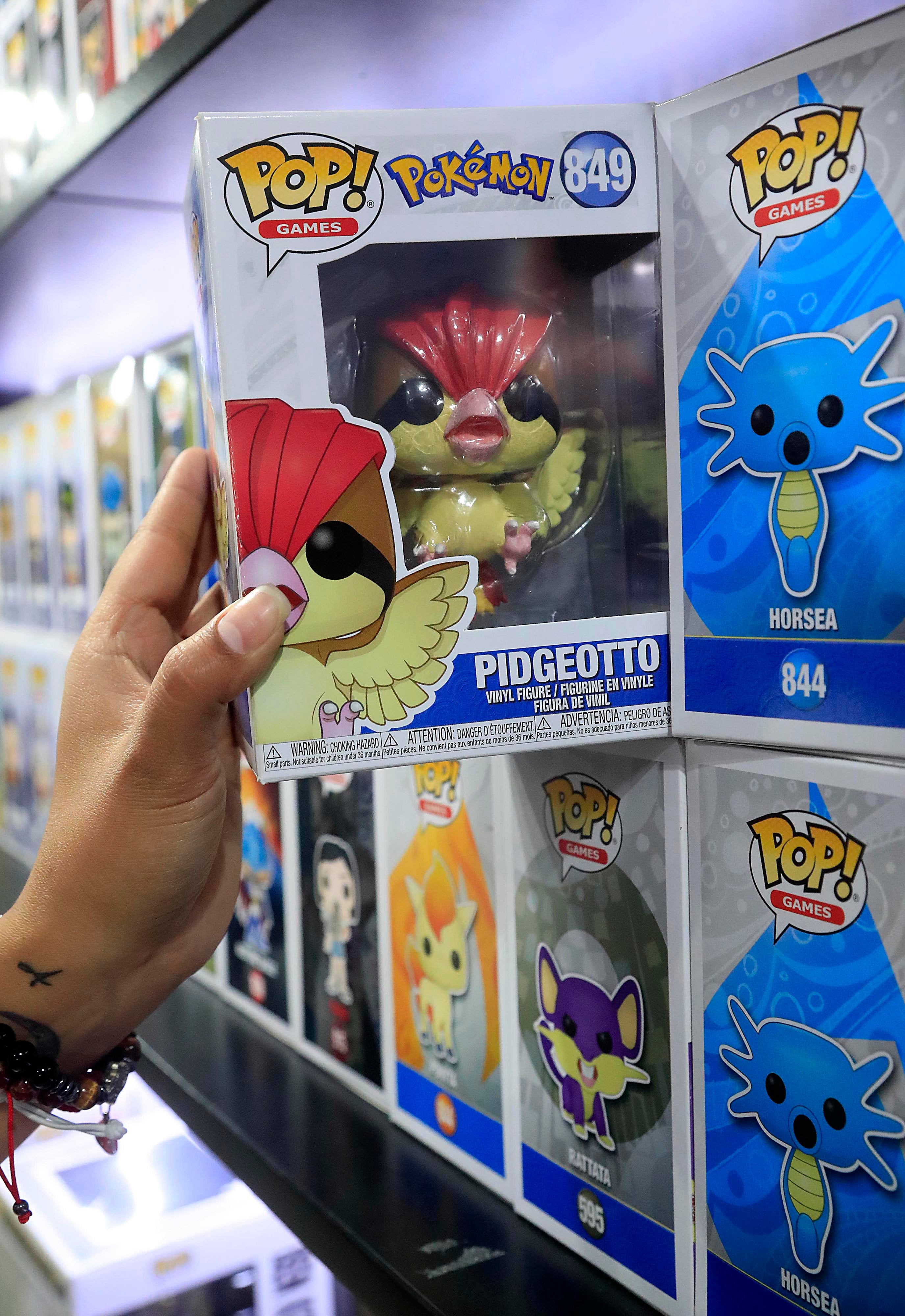 08/09/2023 Tienda Vértigo, Plaza Lincoln. Funkos, figuras coleccionables cabezonas.