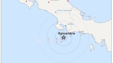 Temblor de magnitud preliminar de 4,5 se registra Costa Rica
