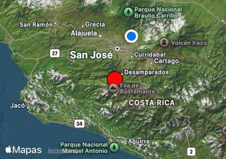 Un fuerte temblor sacudió el país la noche de este lunes