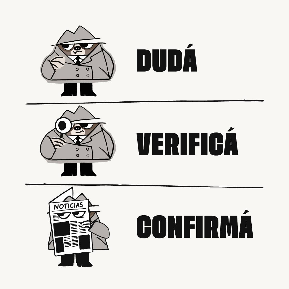 Campaña contra la desinformación de noticias falsas.