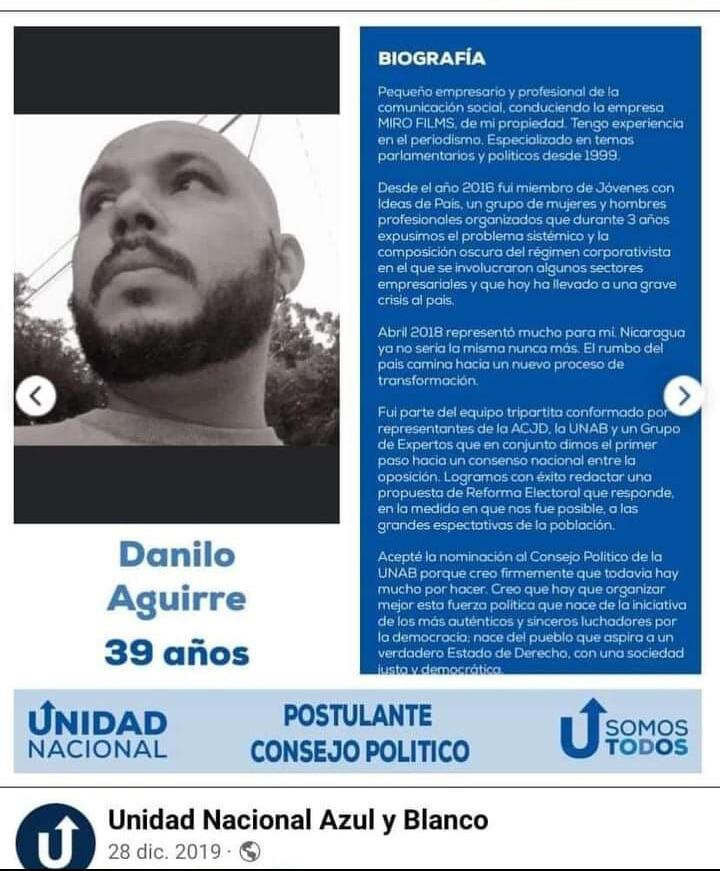 Desde 1996 el comunicador se integró a grupos políticos en Nicaragua. Imagen: UNAB