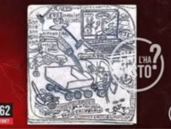 Algunos de los dibujos del hombre.