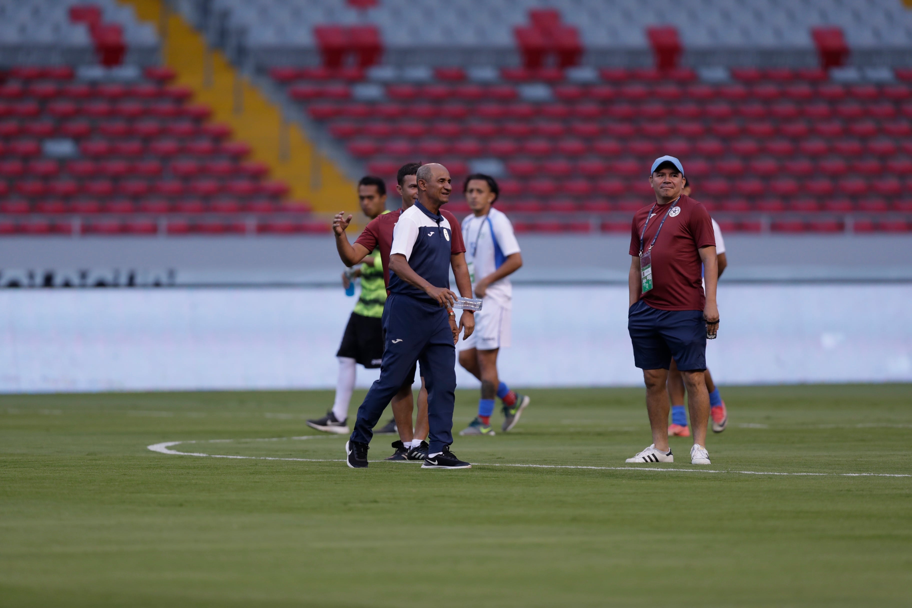 15/06/2019, San José, Estadio Nacional, conferencia de prensa y reconocimiento de la cancha del estadio Nacional del equipo de Nicaragua y su entrenador Henry Duarte. Fotografía Jose Cordero