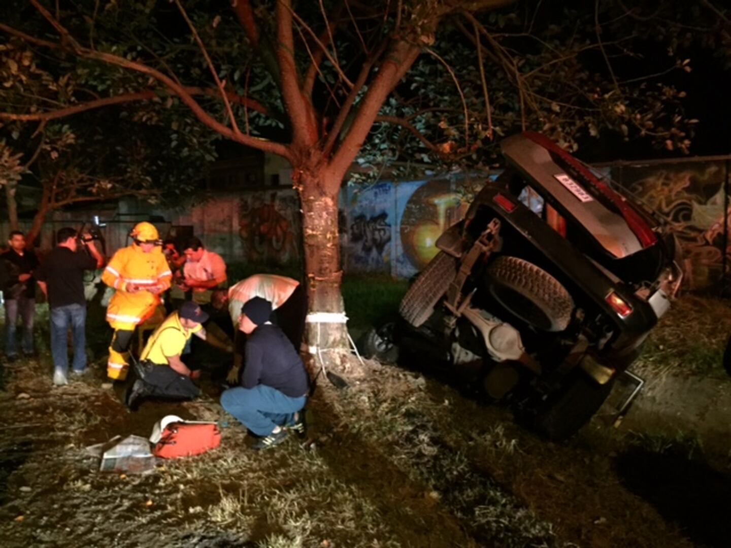 Vehículo se sale de la vía y choca contra árbol en La Unión | La Nación