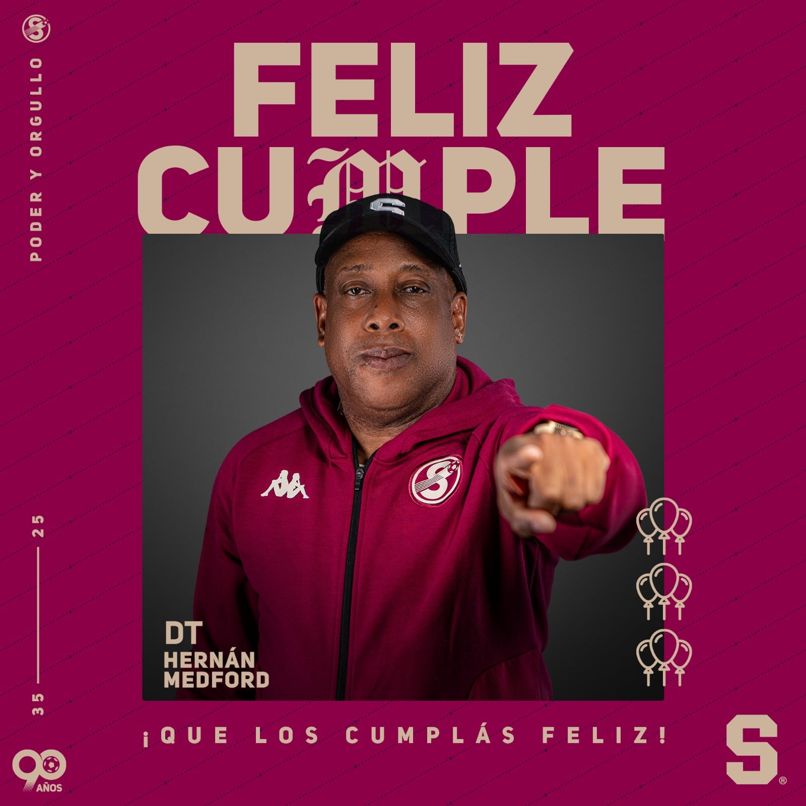 Este es el mensaje que Saprissa le dedicó este 23 de mayo a Hernán Medford.